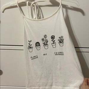 Brandy Melville Plants are friends Halter top